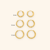 Pavé Chunky Huggie Hoops | 10mm