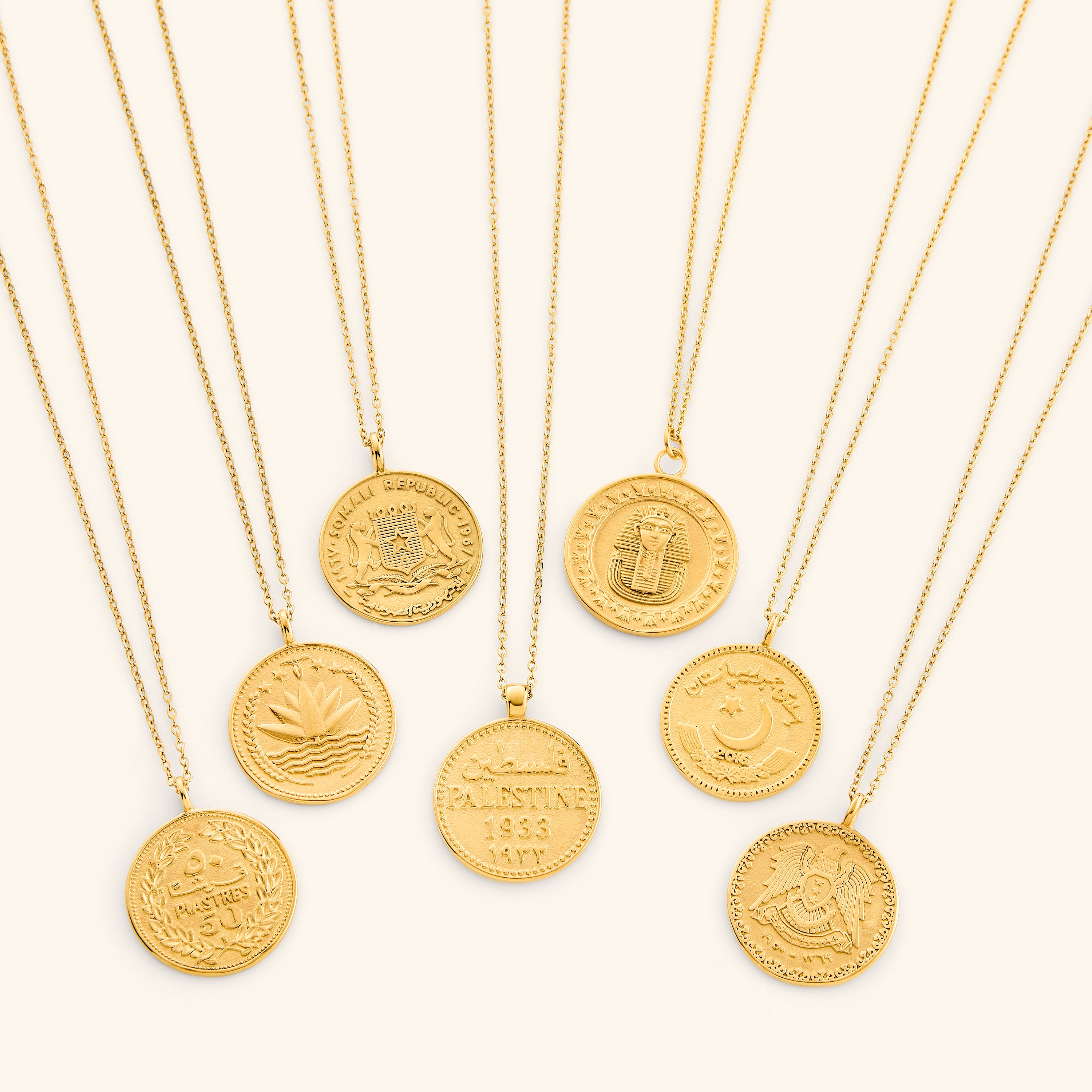 Country Coin Necklace | Women | Nominal