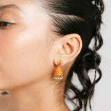 Orange Mini Jhumka Studs