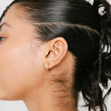 Pavé Chunky Huggie Hoops | 8mm