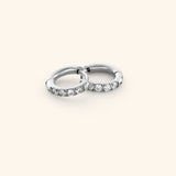 Pavé Chunky Huggie Hoops | 8mm