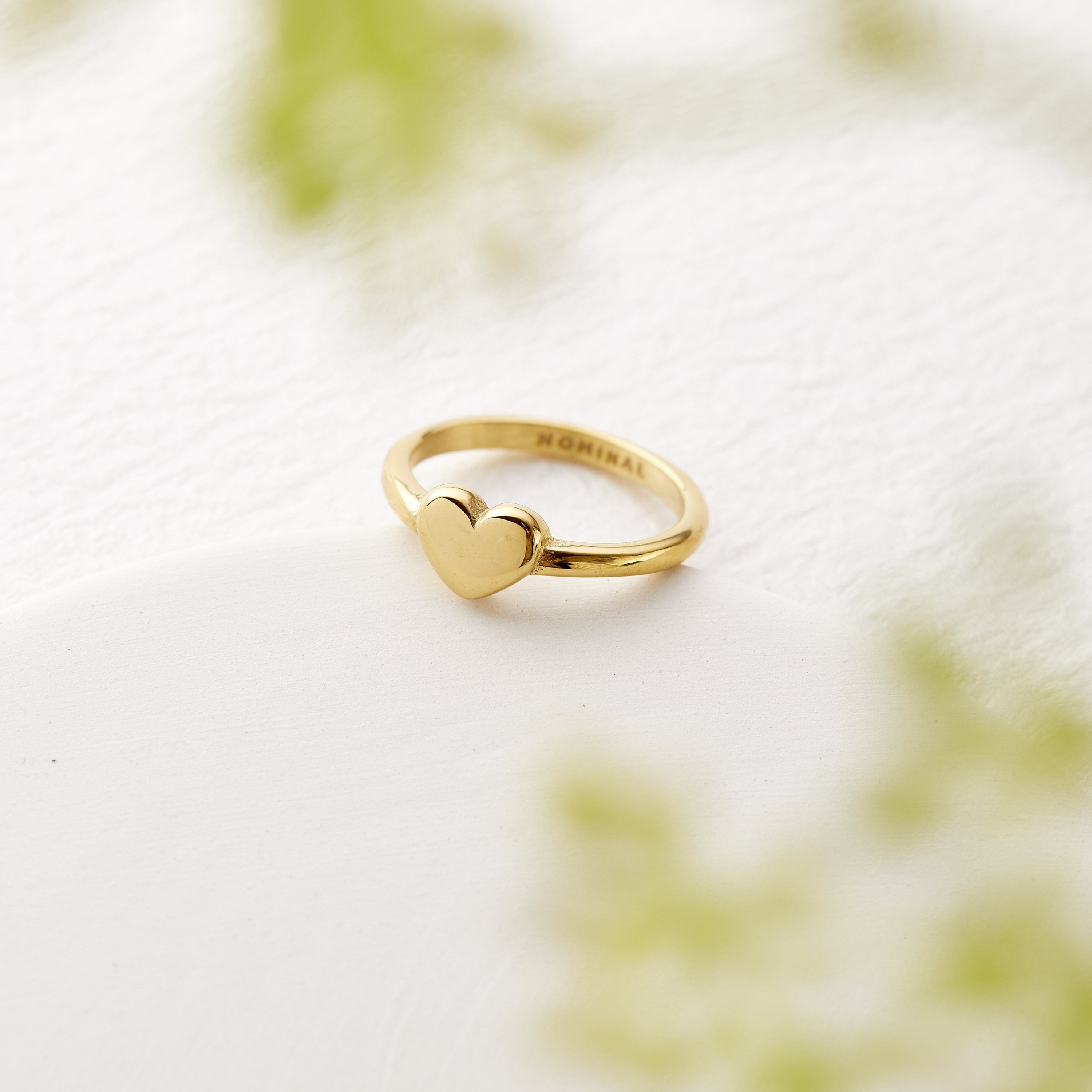 Essential Heart Ring, 9 / 18K Gold Plated| Nominal