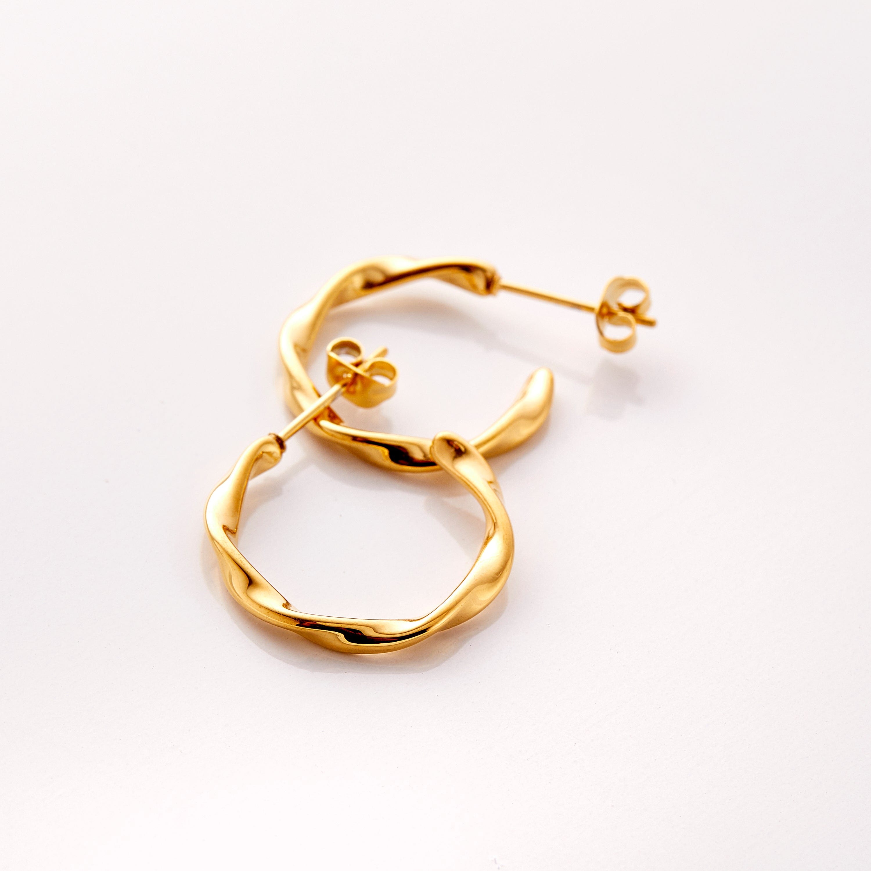 Ripple Hoop Earrings