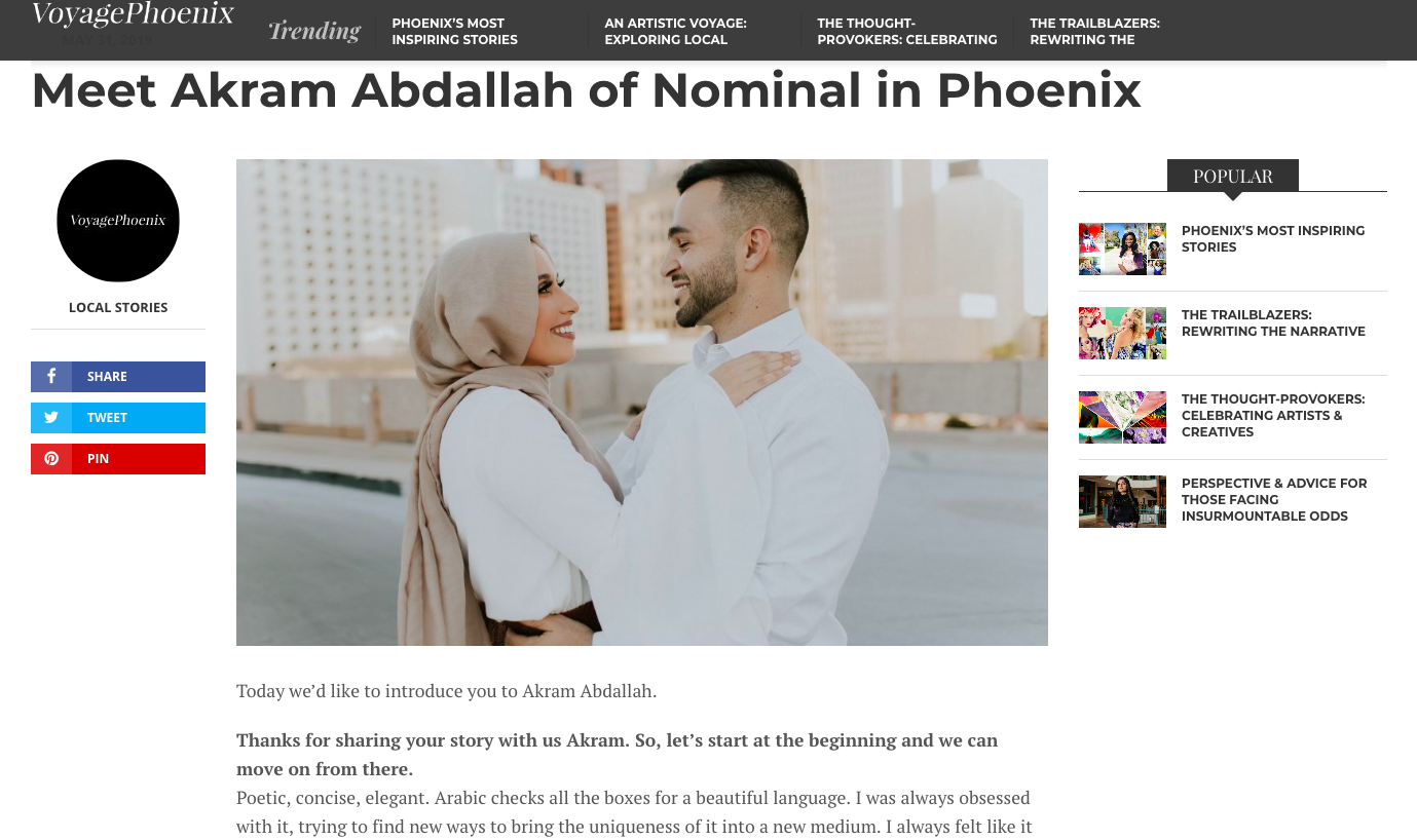 VoyagePhoenix | Meet Akram Abdallah of Nominal in Phoenix