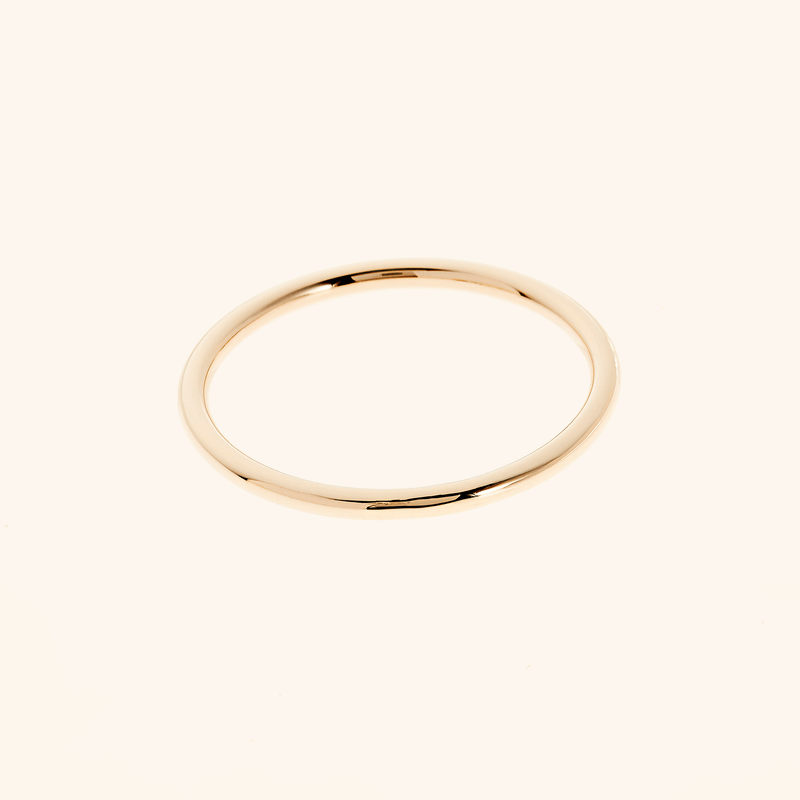 Thin Ring Band - 14K Solid Gold - Nominal