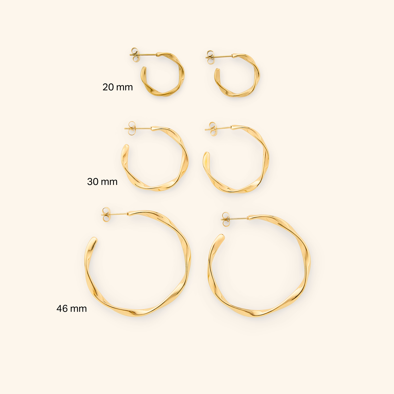 Ripple Hoop Earrings