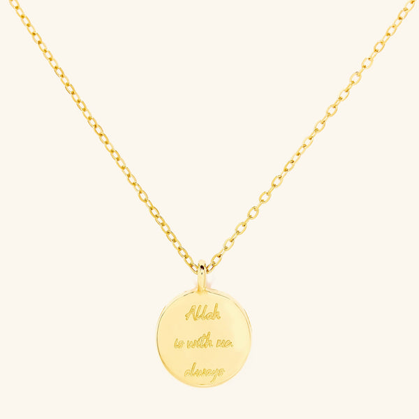 "Allah is With Me, Always" Affirmations Necklace - Nominal