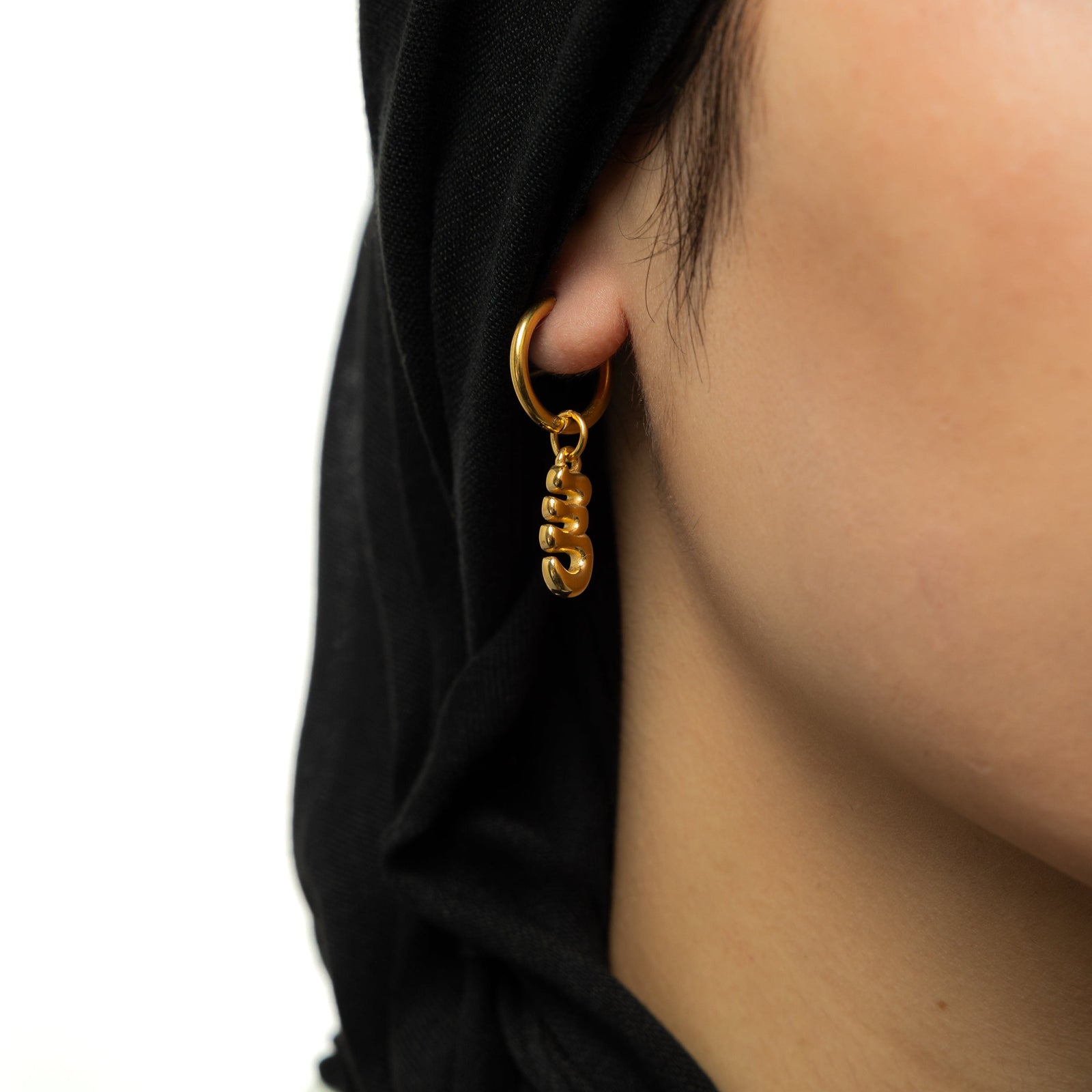 Arabic Bubble Letter Earrings - Nominal
