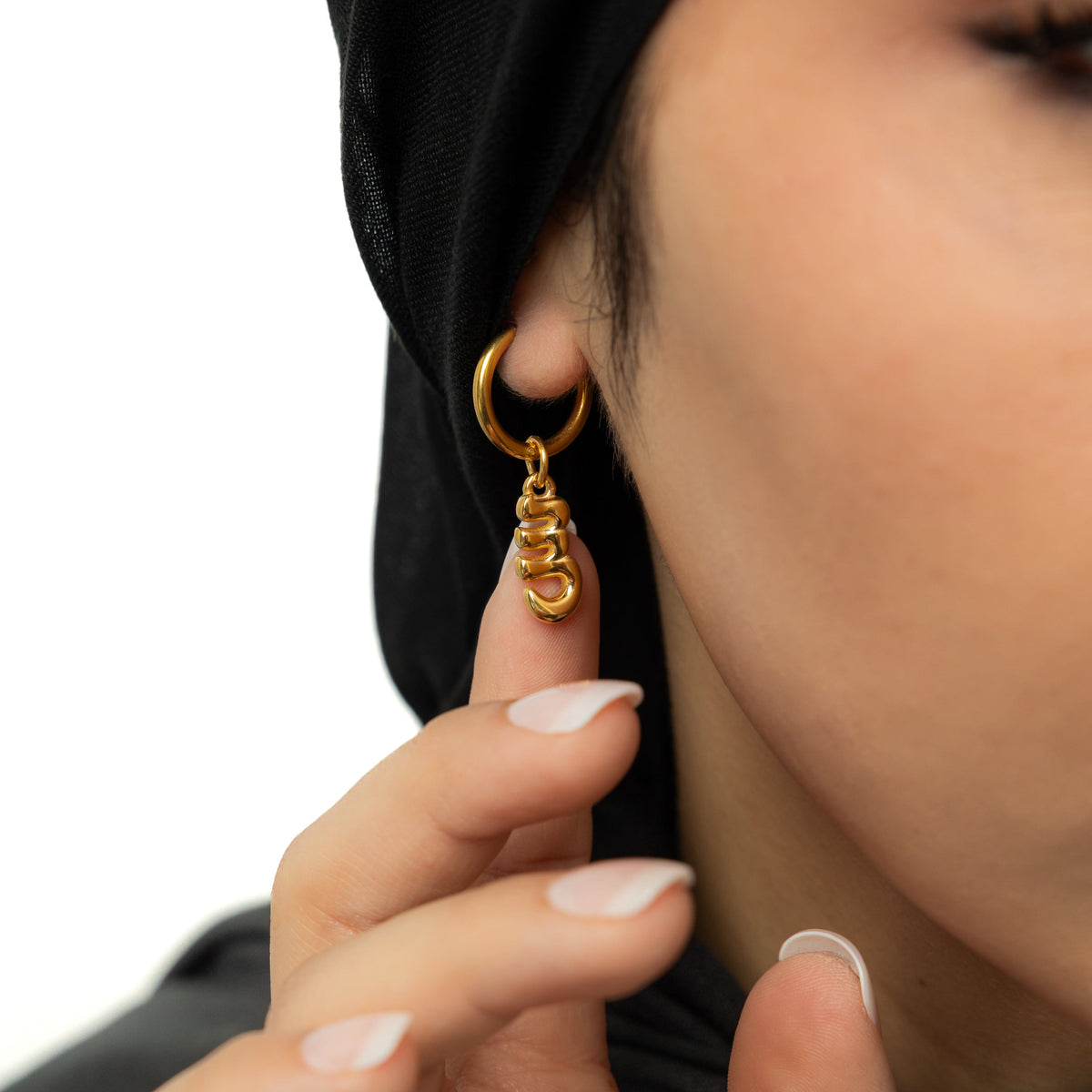Arabic Bubble Letter Earrings - Nominal