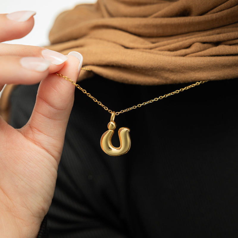 Arabic Bubble Letter Necklace