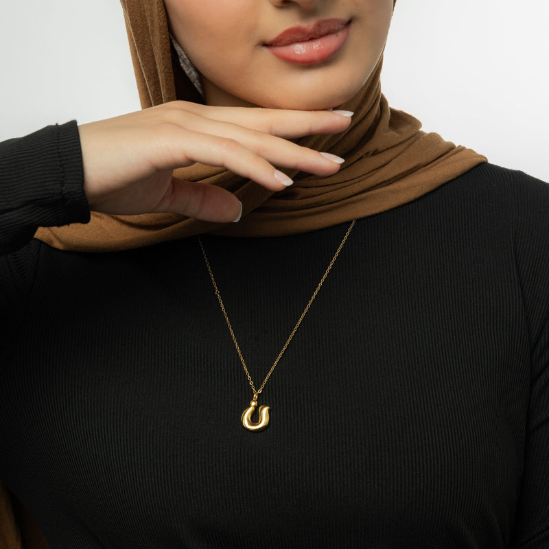 Arabic Bubble Letter Necklace