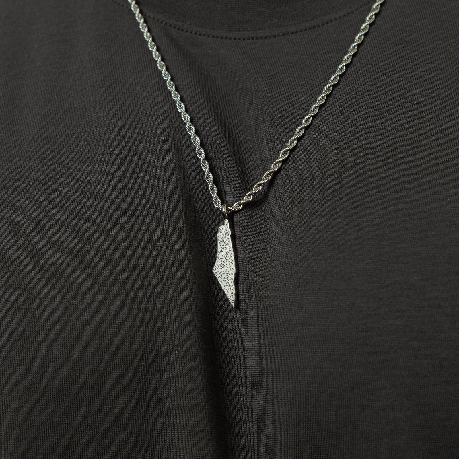 Ayatul Kursi Country Map Necklace | Men - Nominal