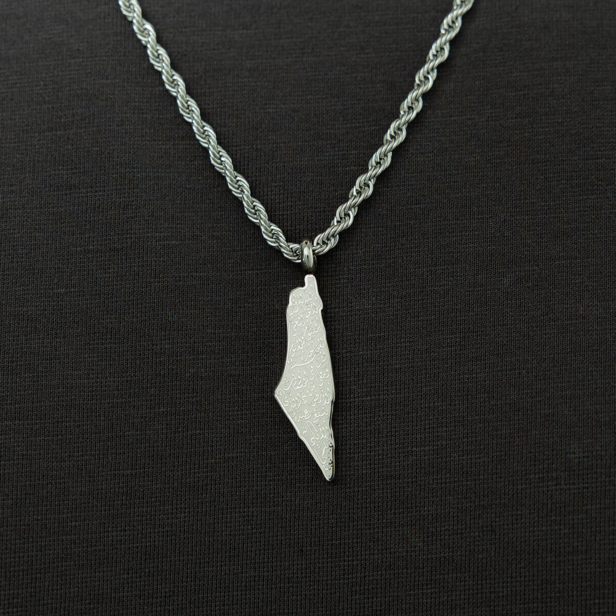 Ayatul Kursi Country Map Necklace | Men - Nominal