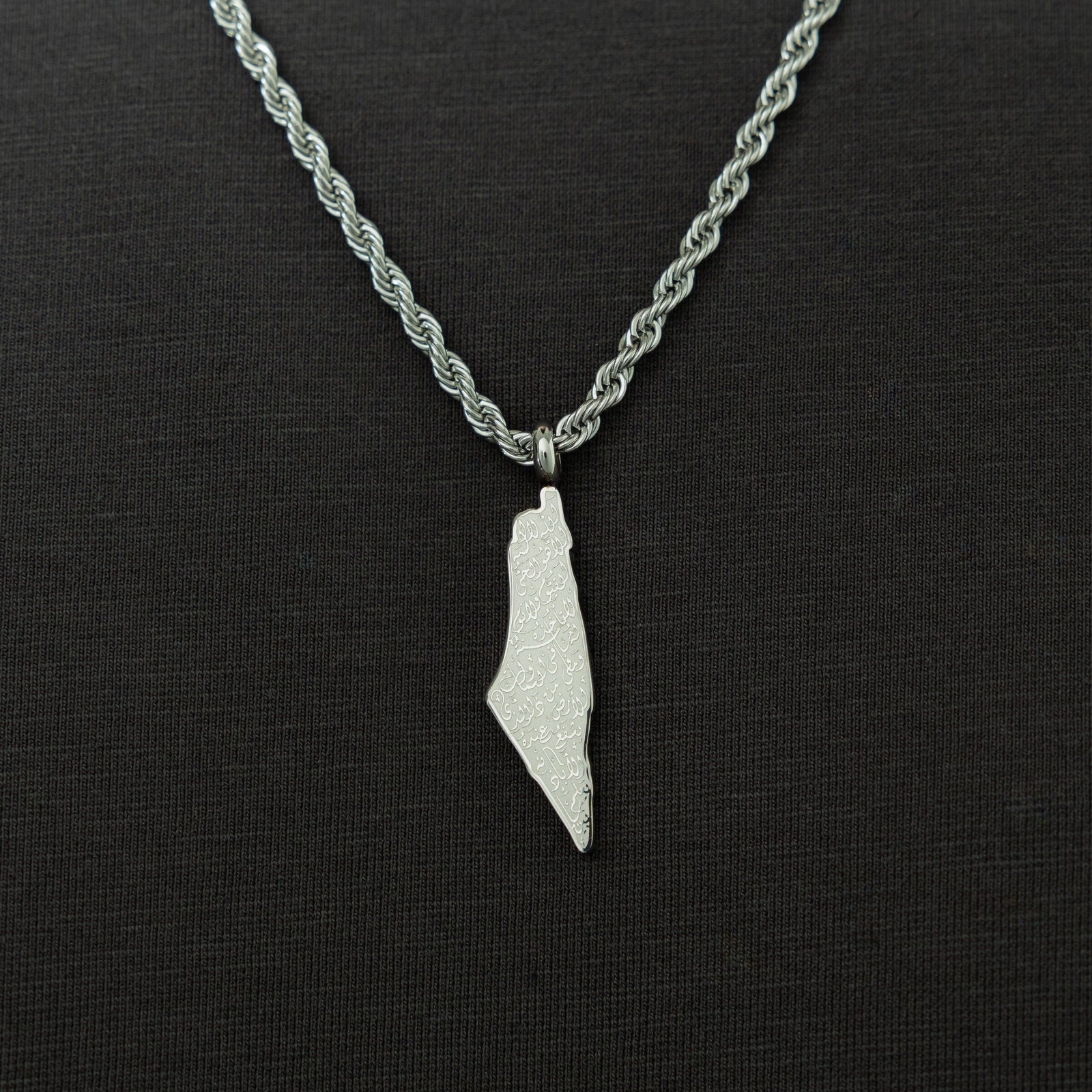Ayatul Kursi Country Map Necklace | Men - Nominal