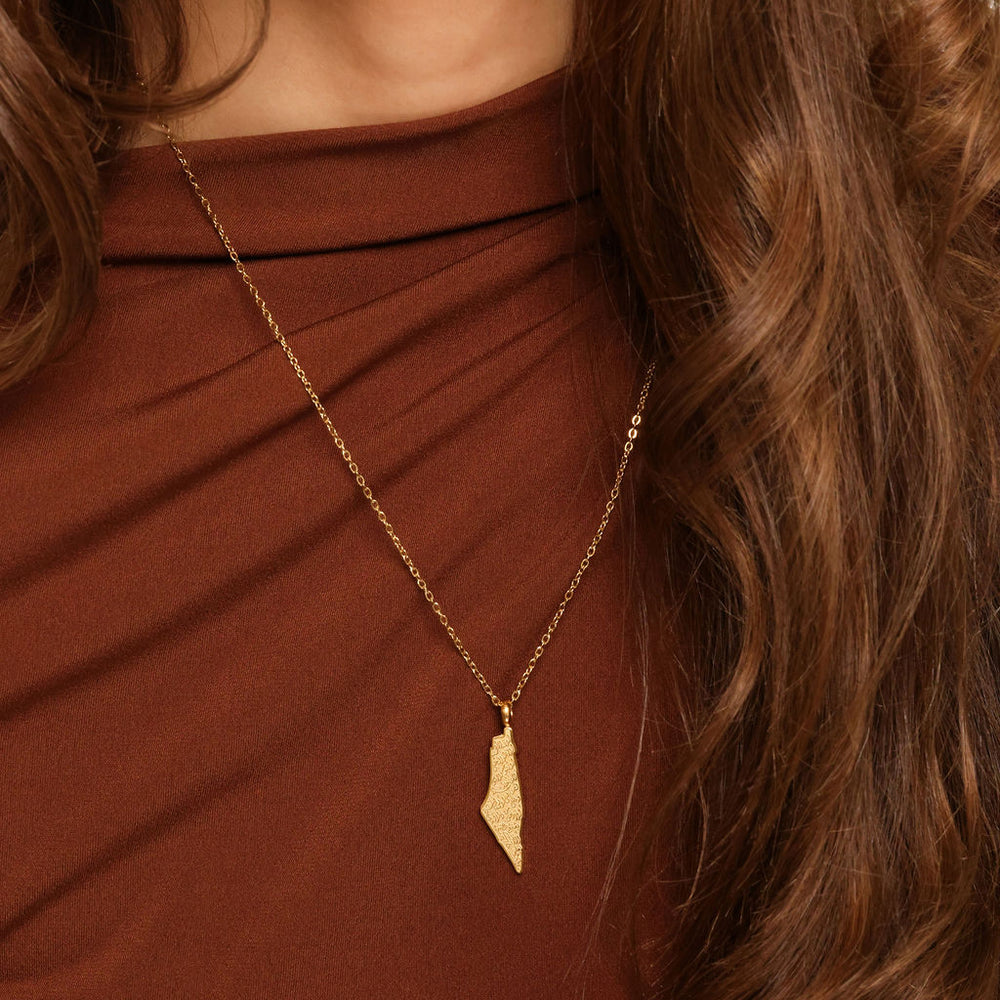 Ayatul Kursi Country Map Necklace | Women