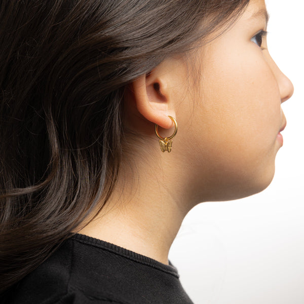 Butterfly Hoop Earrings | Girls - Nominal