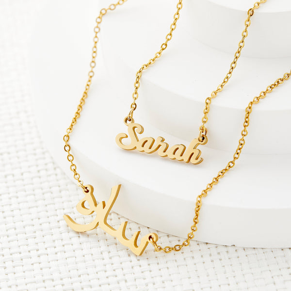 Custom Name Arabic Necklace 18K Gold Plated Necklaces | WOMEN – Modern Wall  Art