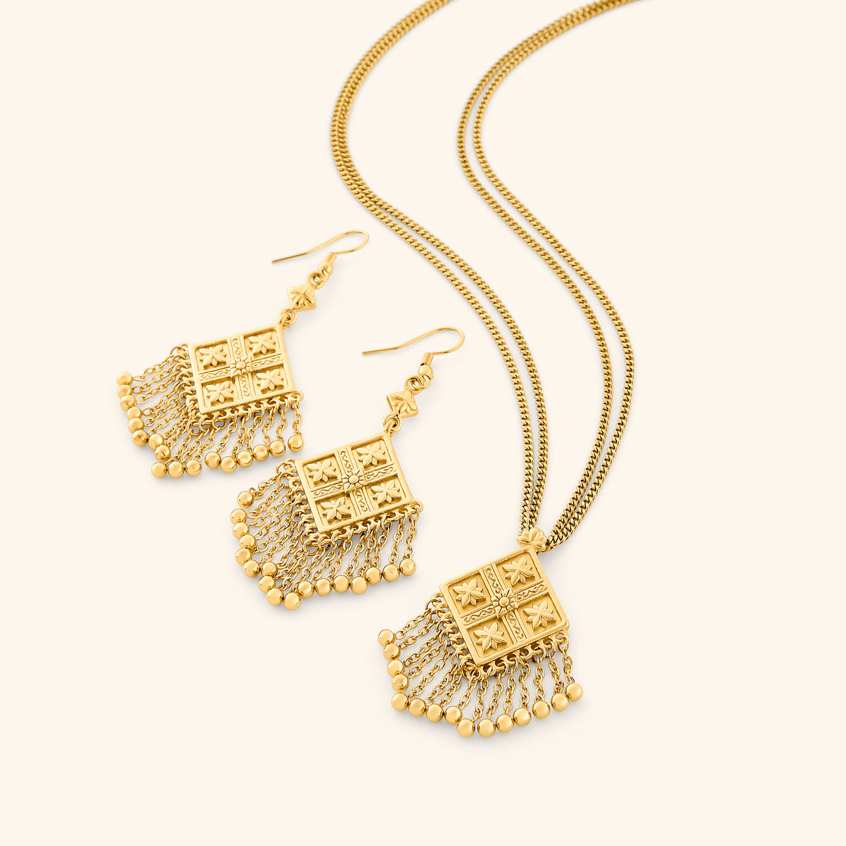 Dancing Kite Earrings & Necklace Set - Nominal