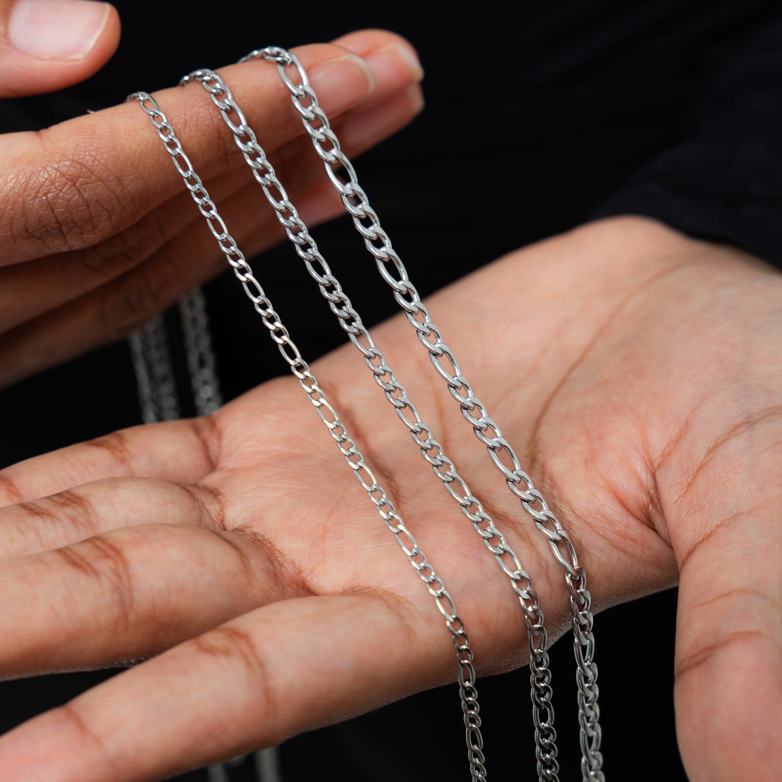 Figaro Chain Silver 2mm Figaro Chain Necklace Nominal