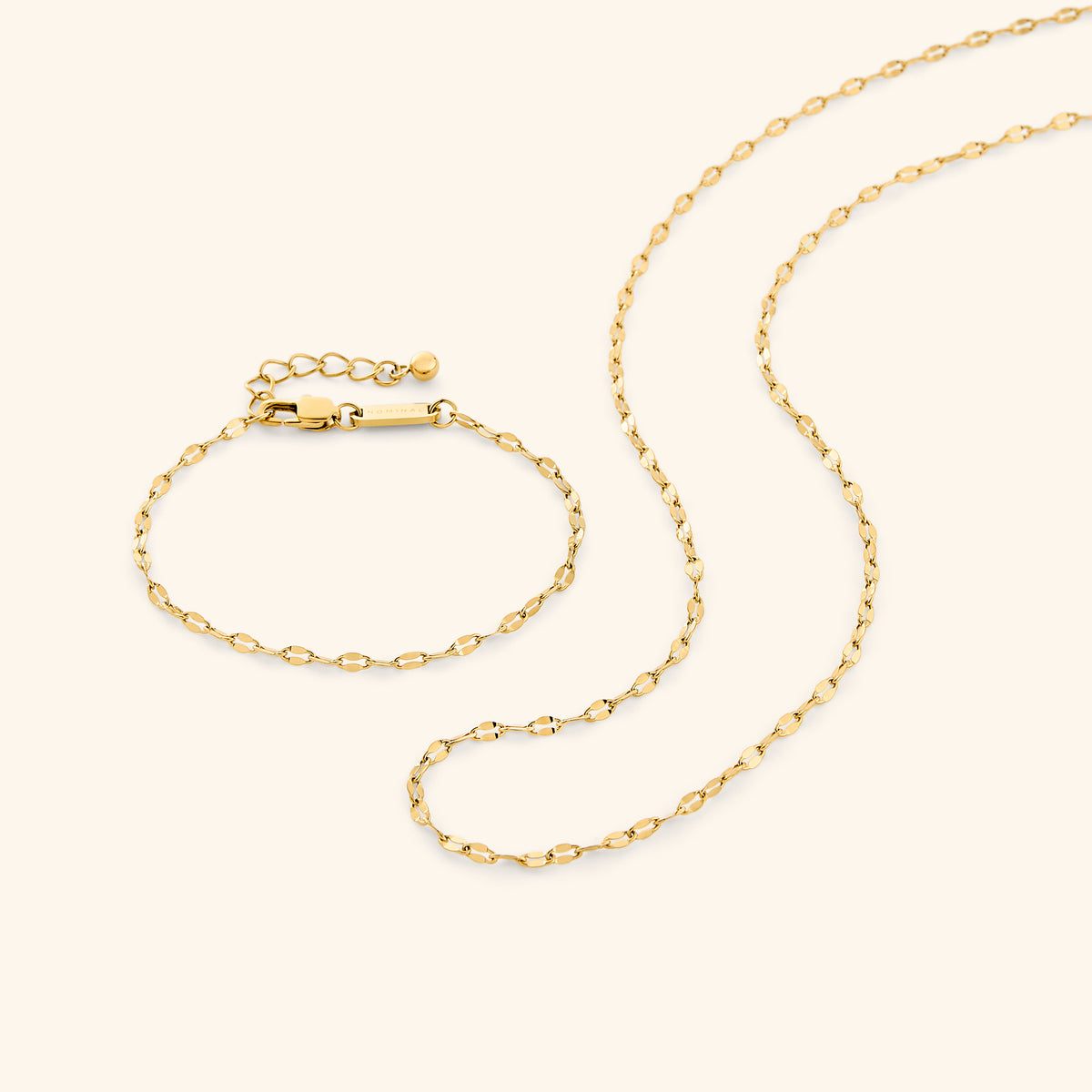 Flutter Chain Bracelet & Necklace Set - Nominal