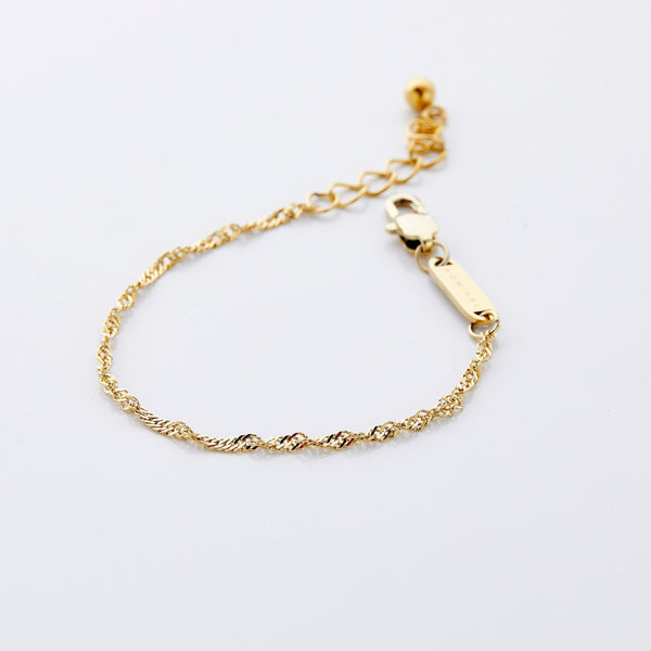 Marquise Shaped Yellow Gold and Diamond Chain Bracelet - Turgeon Raine