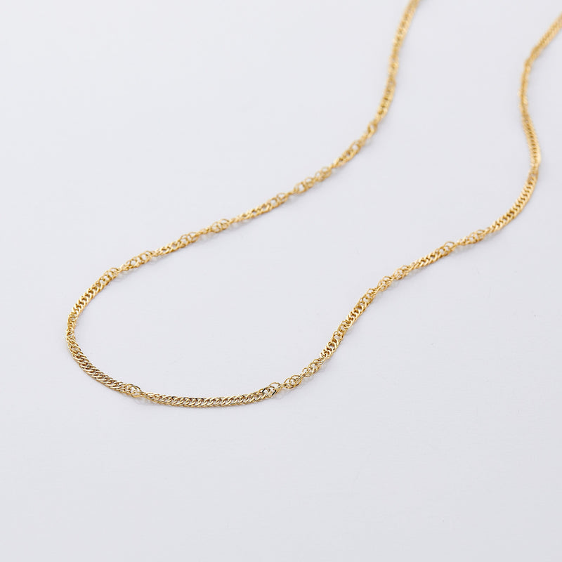 On 34th Gold-Tone Twisted Chain Necklace, 16