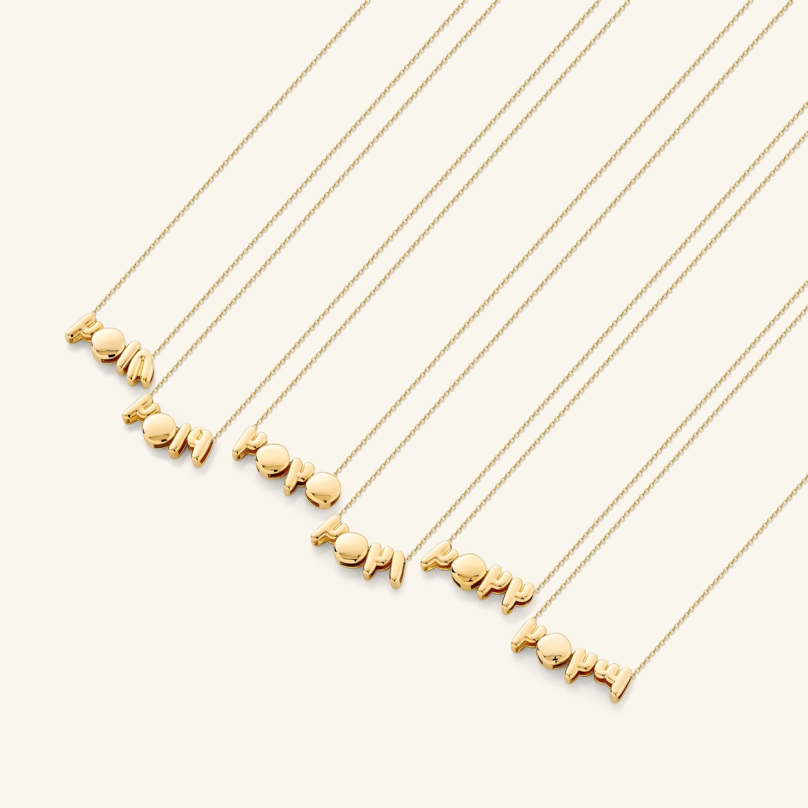 Arabic Bubble Birthyear Necklace - Nominal