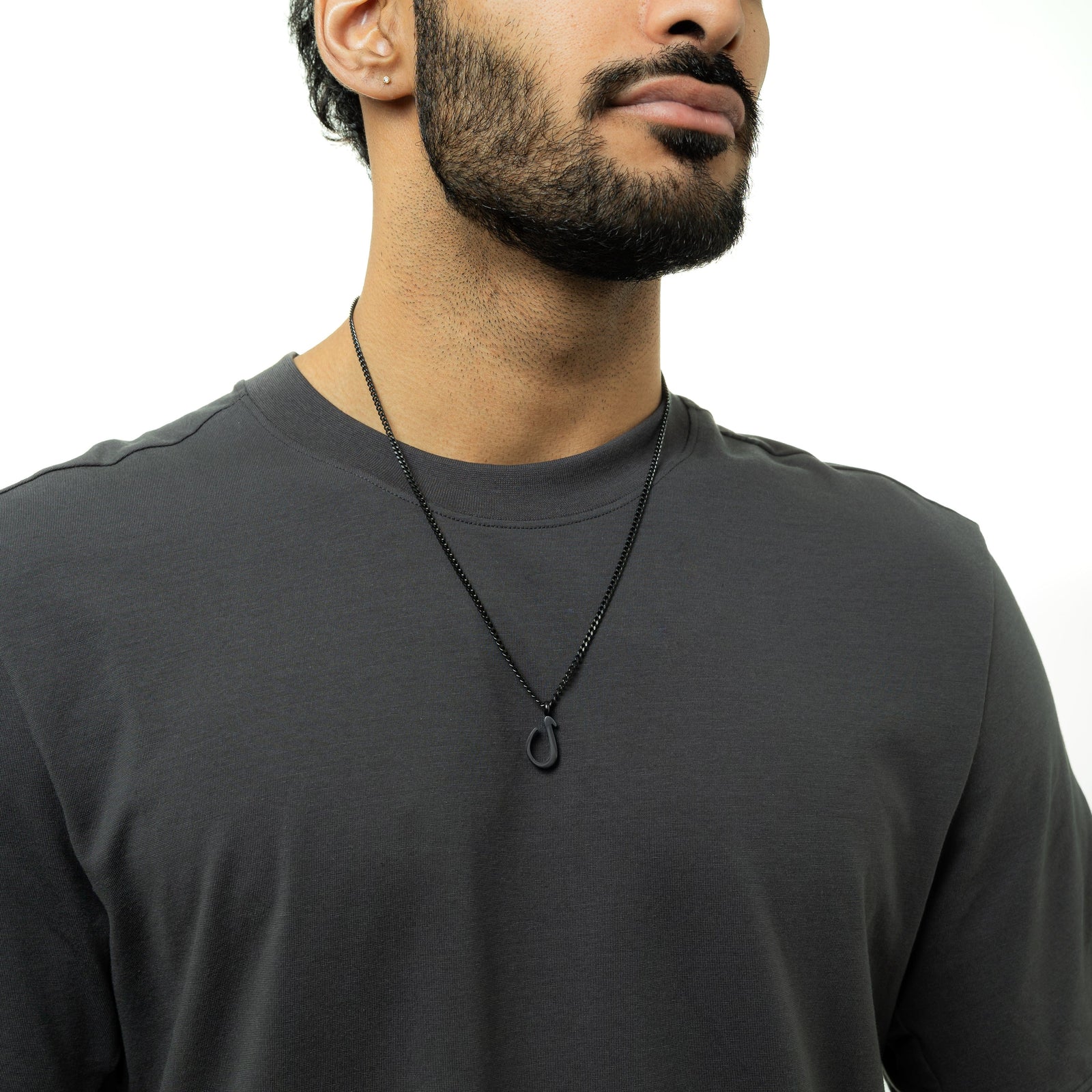 Hanging Arabic Letter Necklace Men Nominal