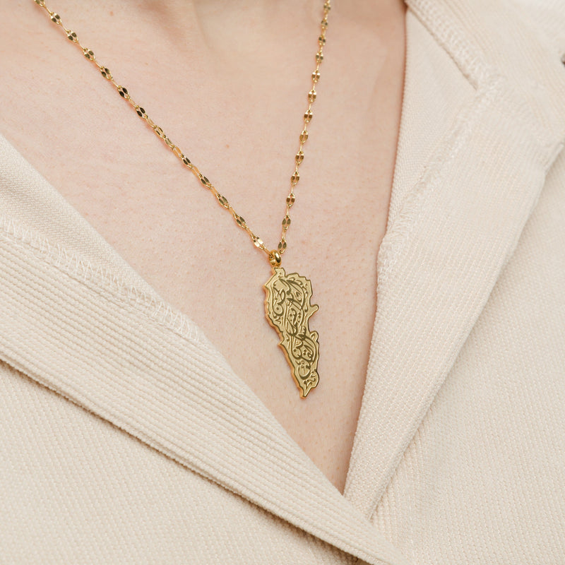 "Home is Where the Heart is" Map Necklace | Women - Nominal