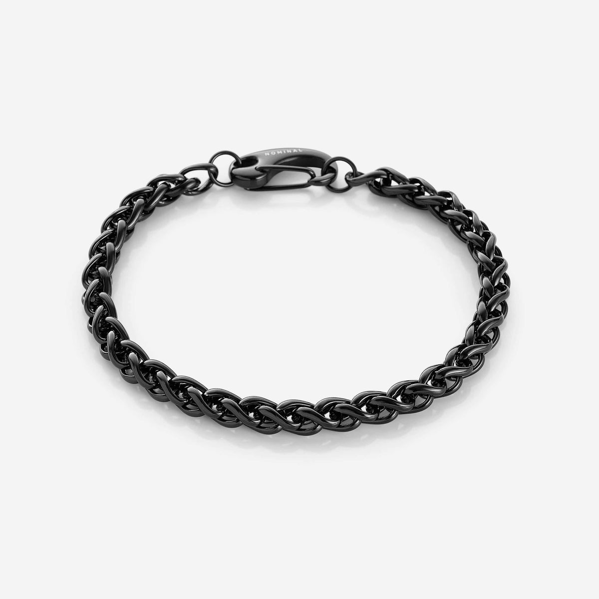 thumbnail interactive-video image 1 of Mens 6MM Square Wheat Curb Chain Bracelet 8.7+Necklace 22 Stainless Steel Set 1 of 6