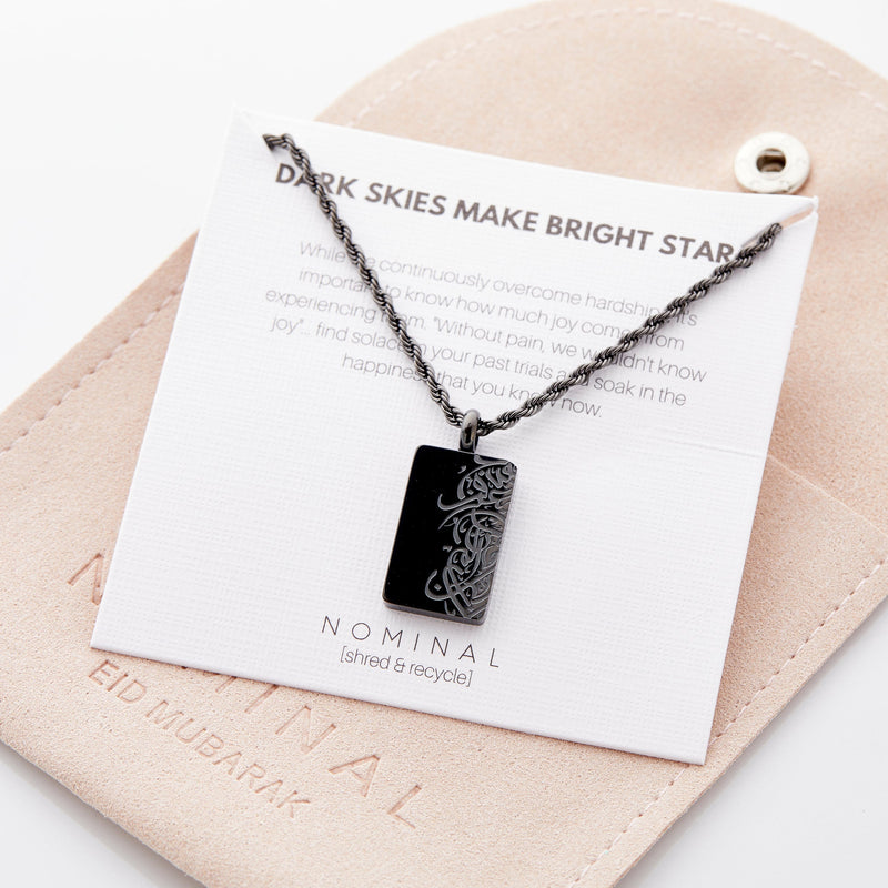 "The beauty of pain" Calligraphy Necklace | Men - Nominal