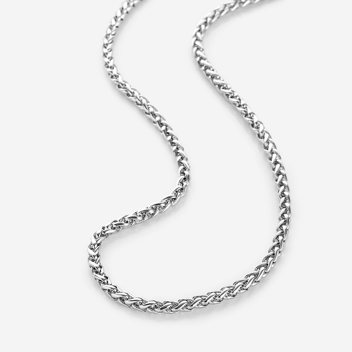 Essential Wheat Chain | Men Black / 4mm / 20in | 51CM| Nominal