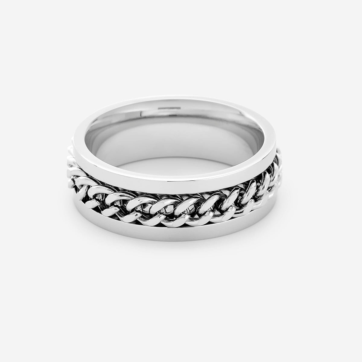 Platinum Jewellery Rm Jewellers Silver Revolve Ring Men Nominal