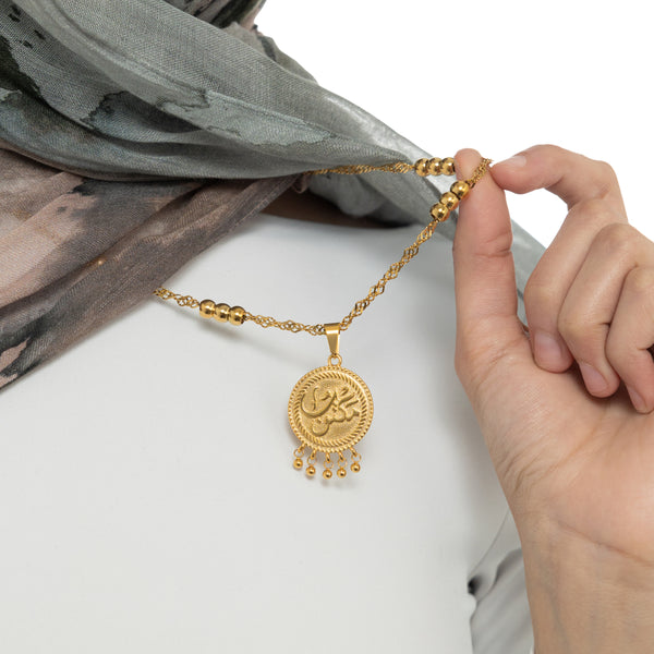 "Maktub" Vintage Coin Necklace