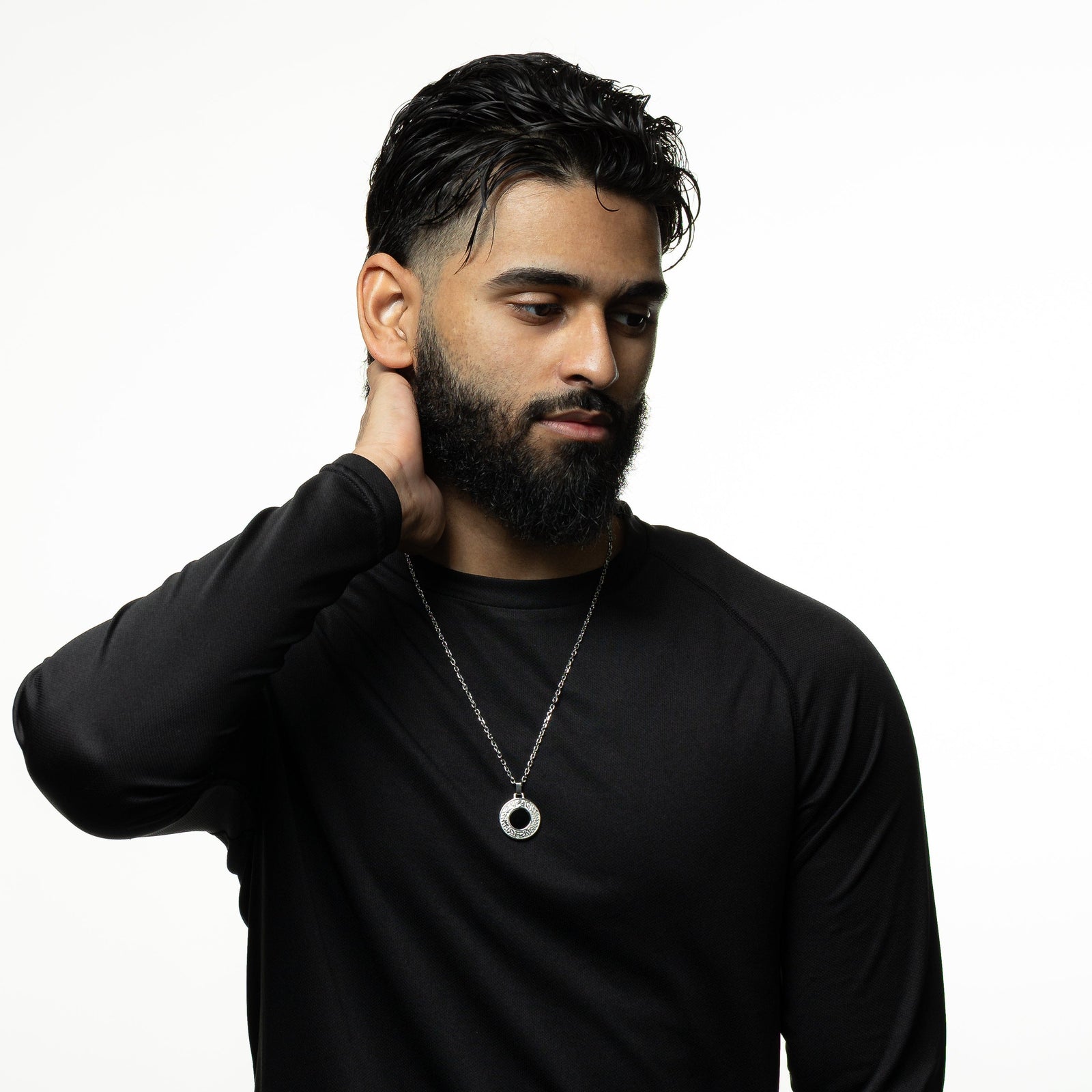 With Hardship Comes Ease Medallion | Black Onyx Stone - Nominal