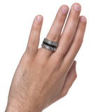 "Perhaps you dislike what's good for you" Stripe Ring | Men