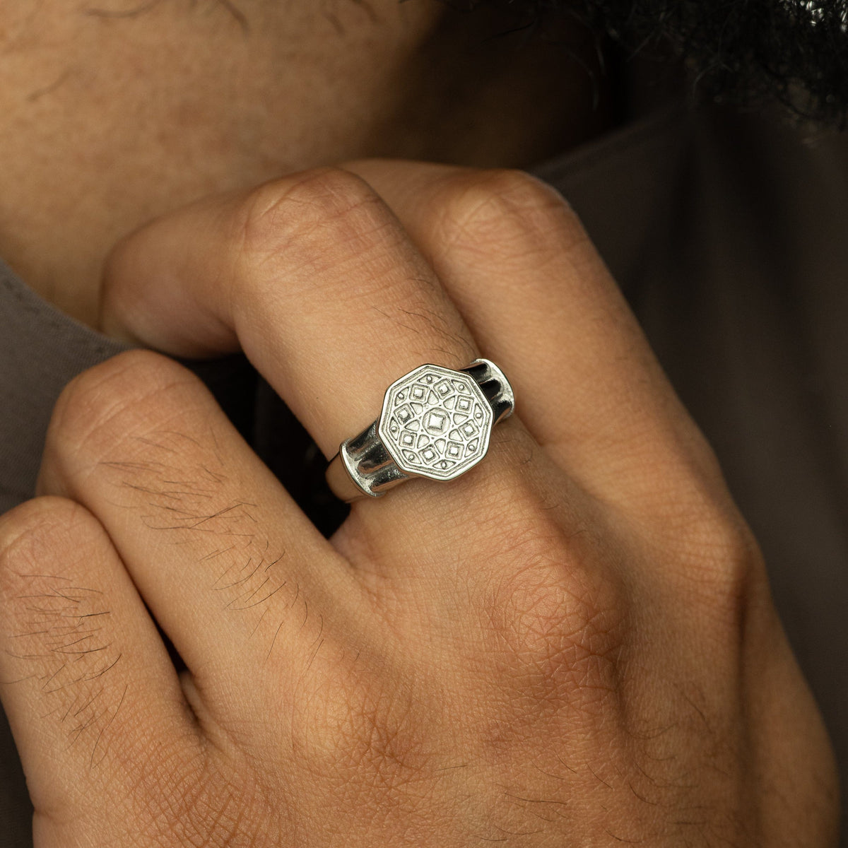 アクセサリー silver ring Syrian Mosaic Ring | Men