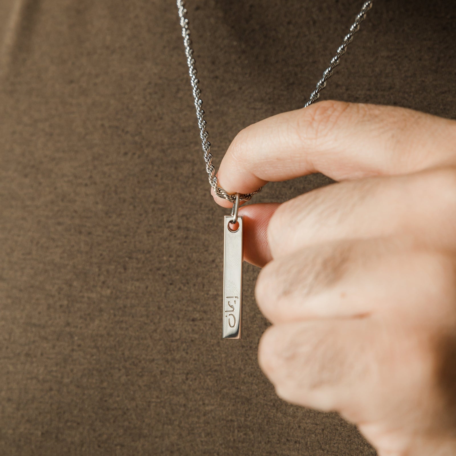 Faith 3D Bar Necklace | Men - Nominal