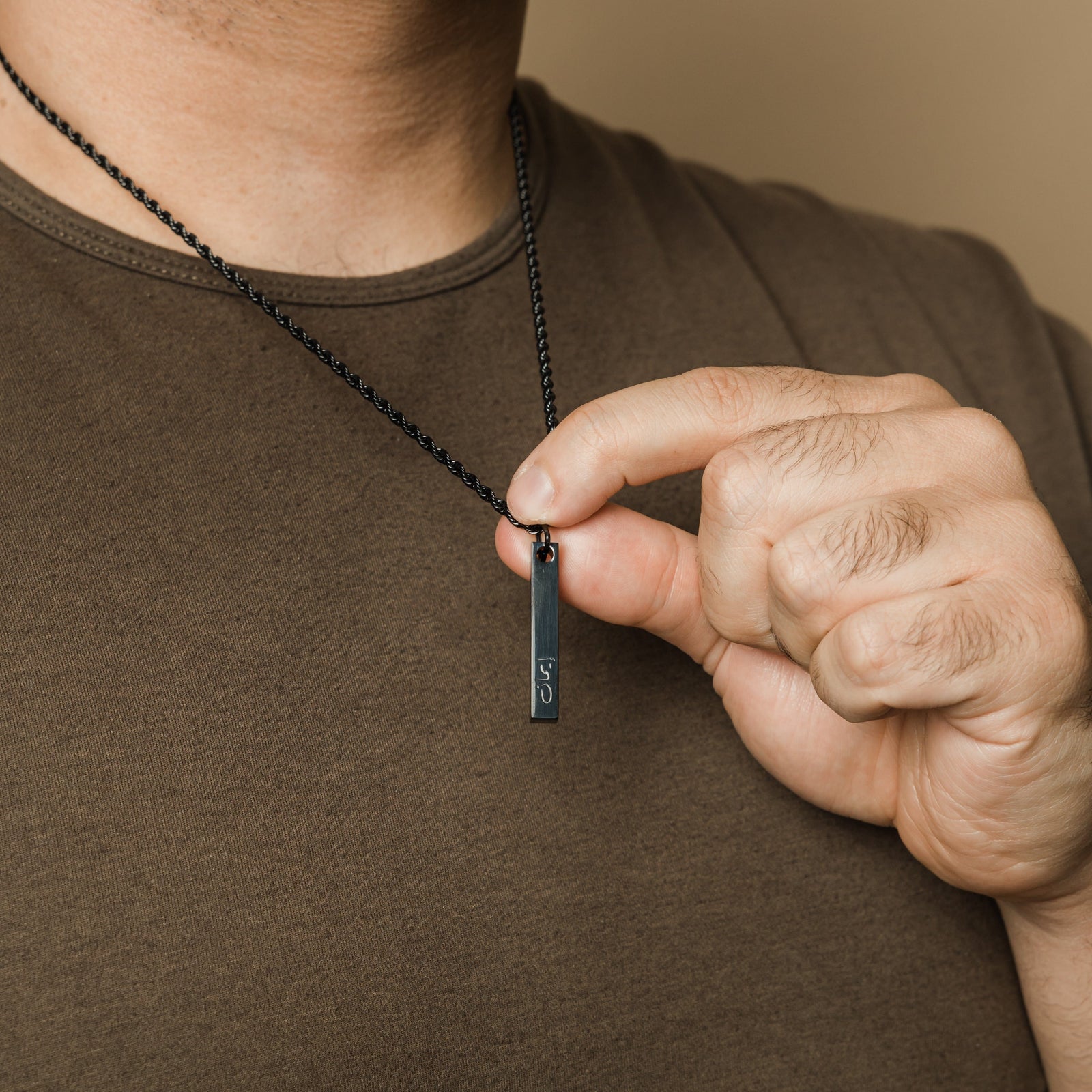 Faith 3D Bar Necklace | Men - Nominal