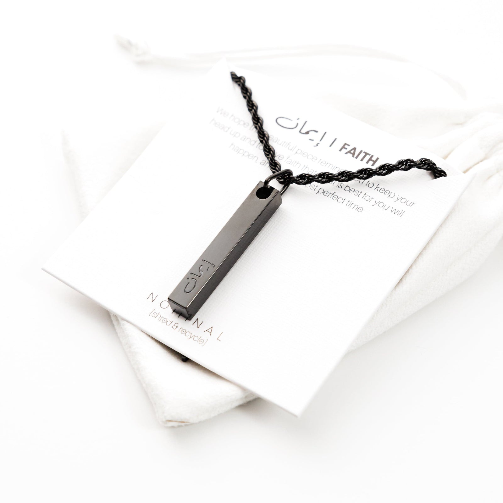 Faith 3D Bar Necklace | Men - Nominal