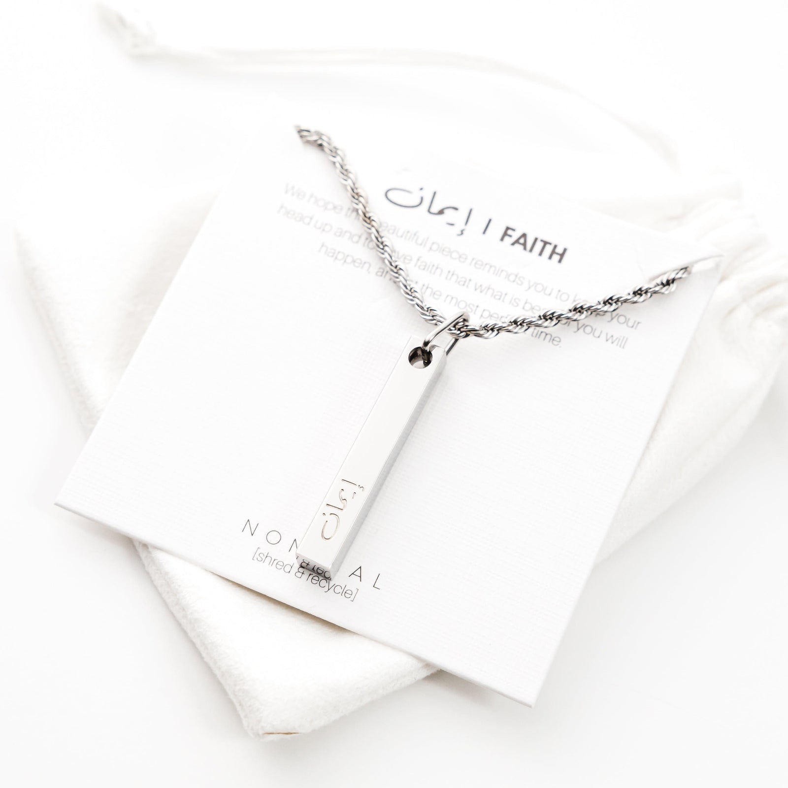 Faith 3D Bar Necklace | Men - Nominal