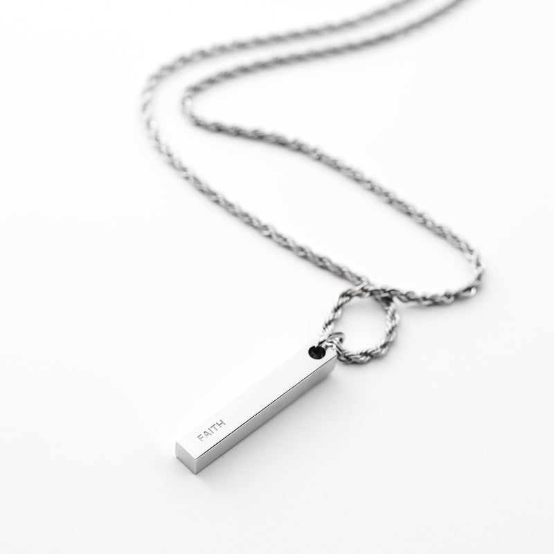 Faith 3D Bar Necklace | Men - Nominal