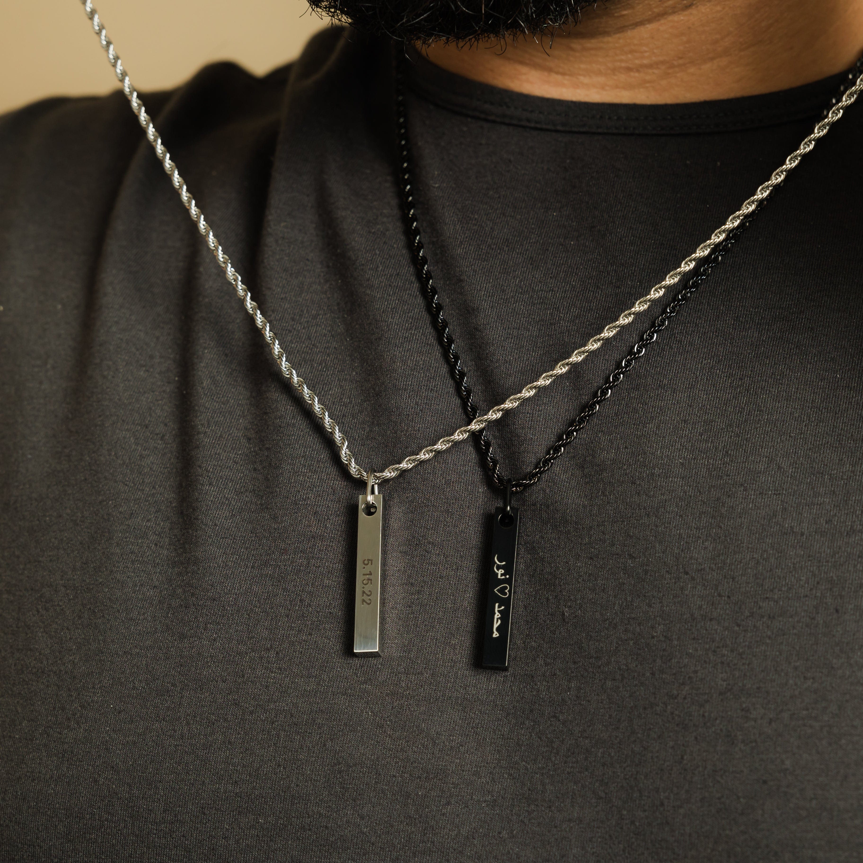 Custom 3D Bar Necklace | Men - Nominal
