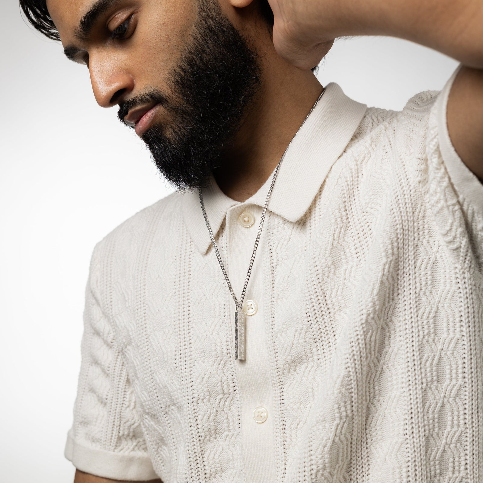 "With Hardship Comes Ease" Bar Necklace | Men - Nominal