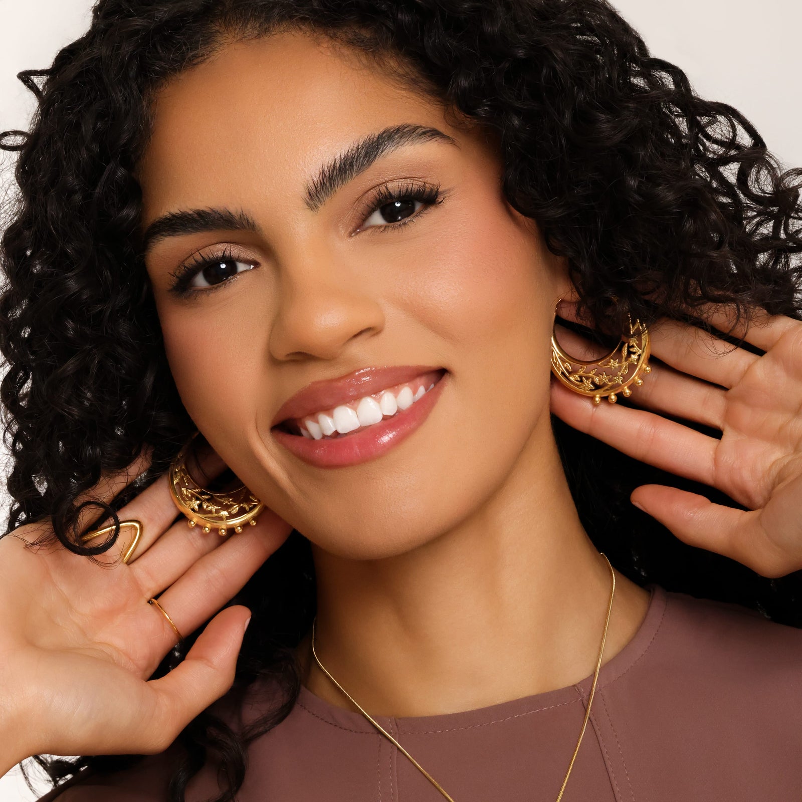 Jasmine Crescent Hoop Earrings | VELA x Nominal - Nominal