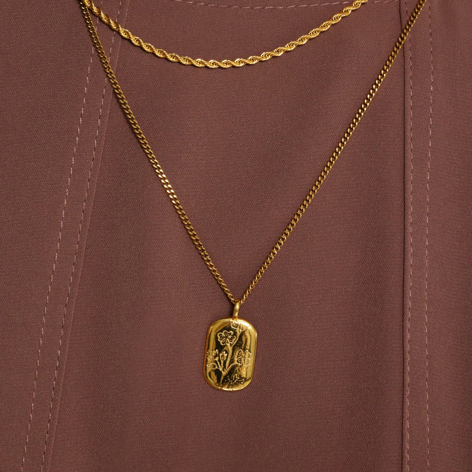 Palestine Poppy Stamp Necklace - Nominal