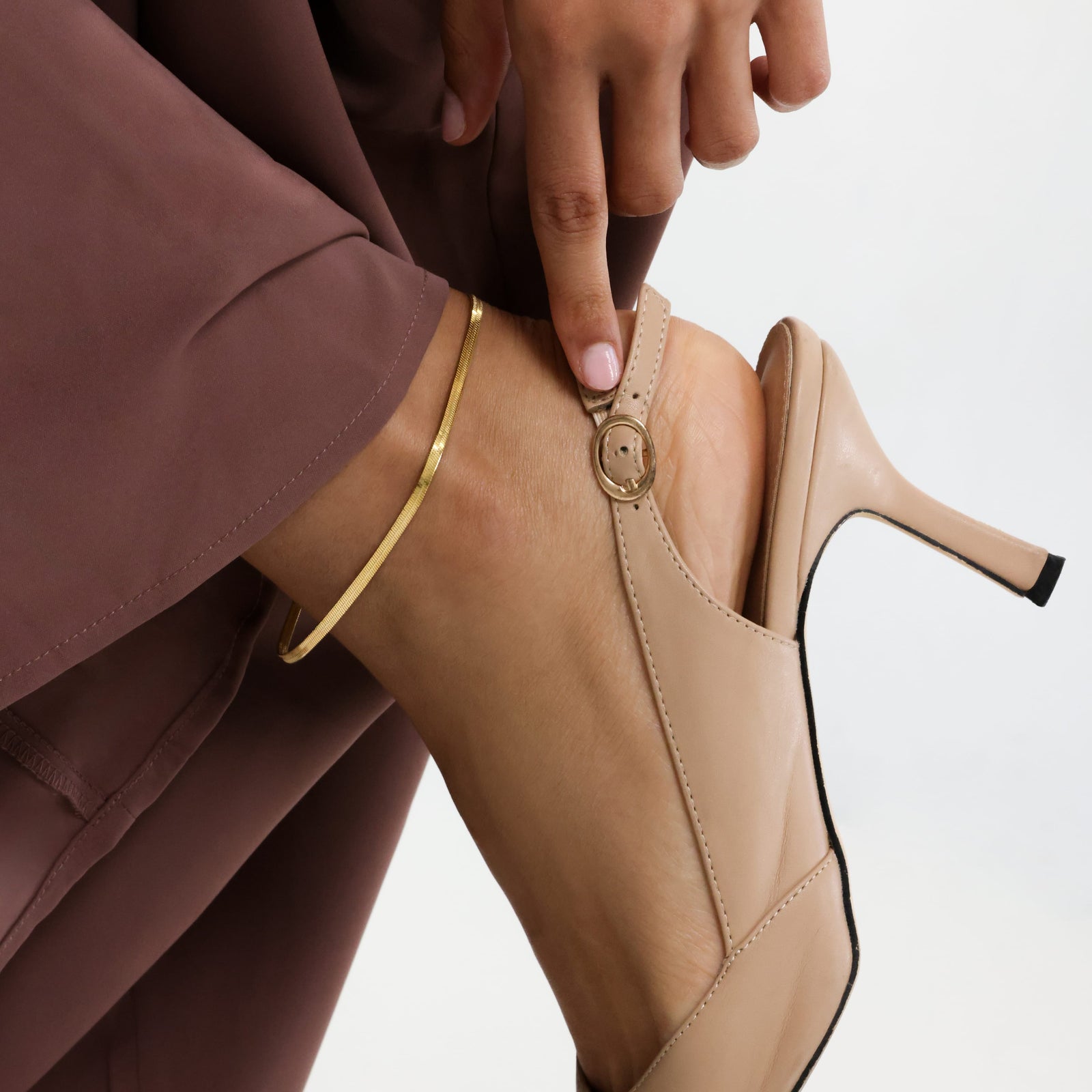 Herringbone Chain Anklet - Nominal