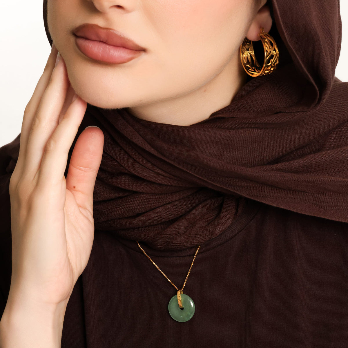"Surely in the remembrance of Allah, hearts find comfort" Stone Necklace