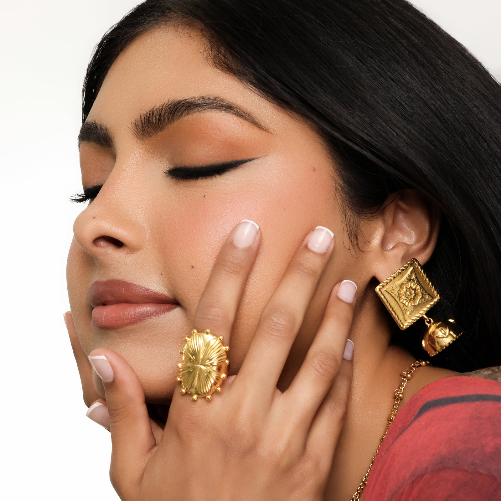 Square Jhumka Earrings