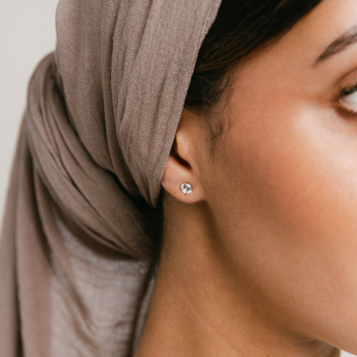 Tennis Earrings on model